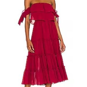 MISA X REVOLVE Micaela Dress in Burgundy, XS